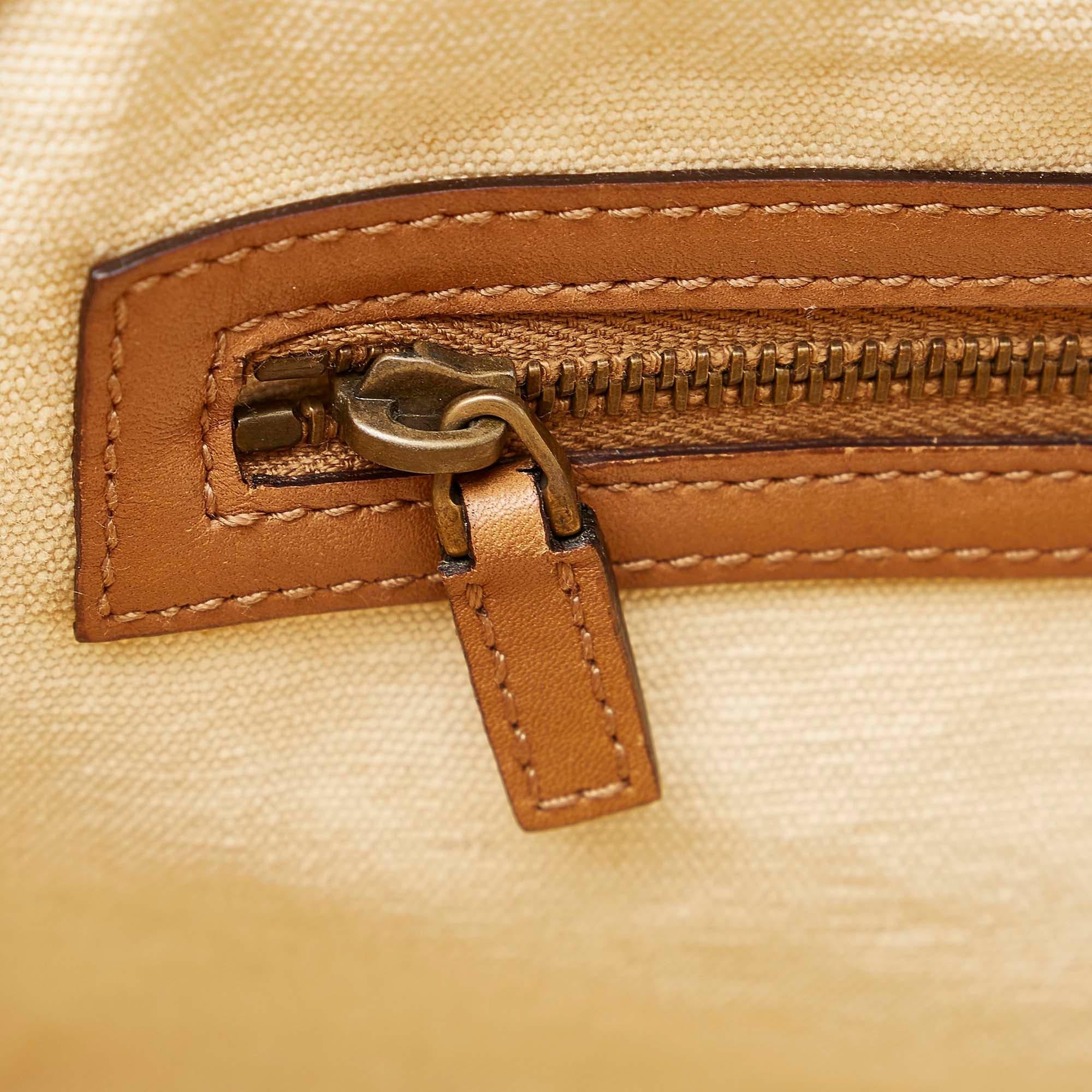 Gucci Bamboo Canvas Handbag (SHG-20998)