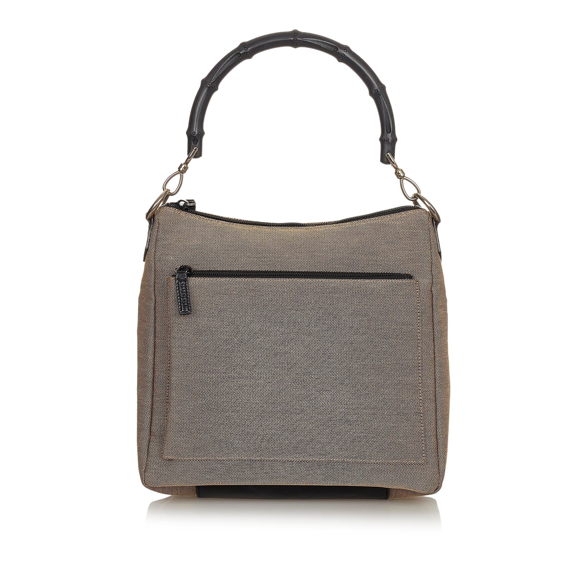 Gucci Bamboo Canvas Handbag (SHG-fCN2xU)