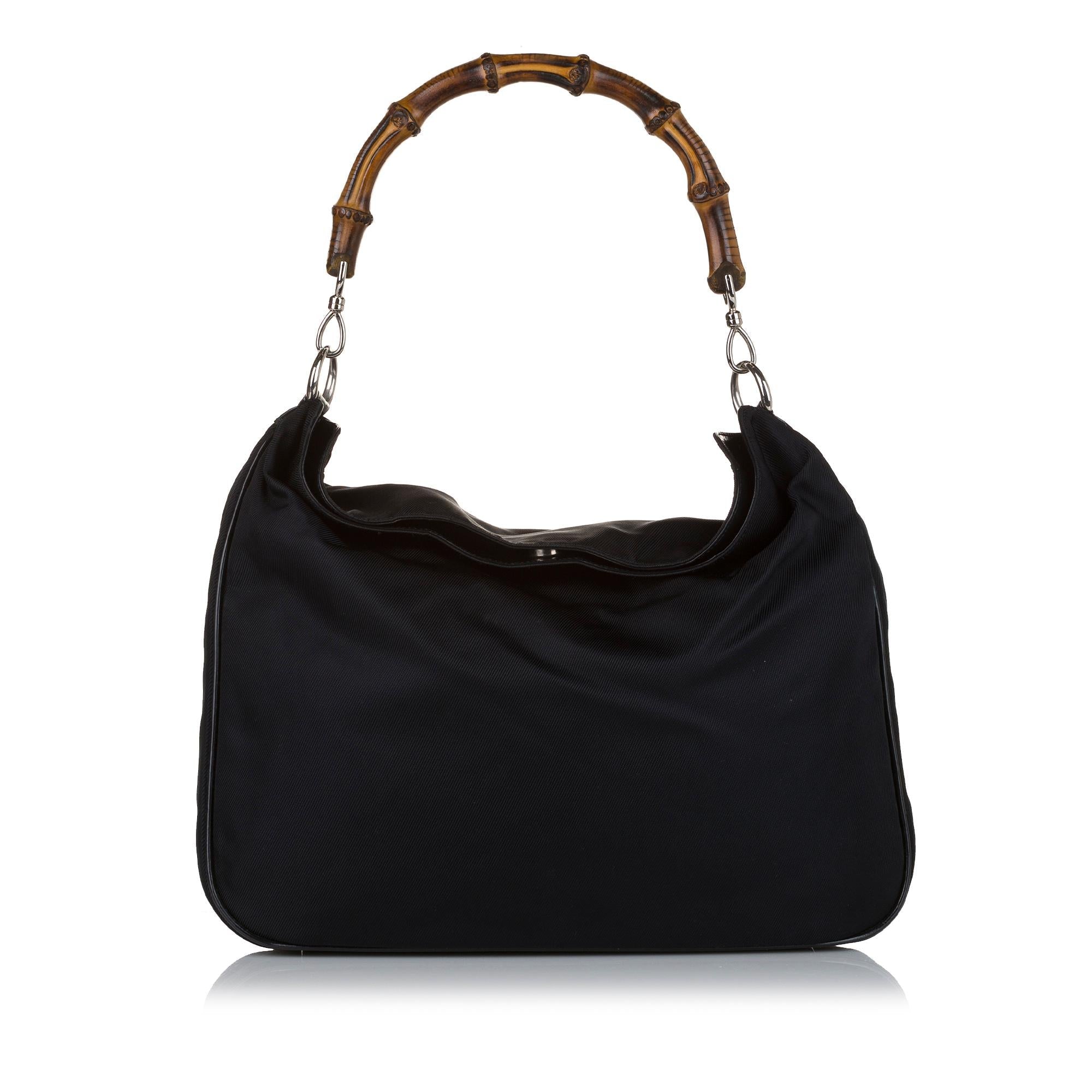 Gucci Bamboo Canvas Satchel (SHG-34897)