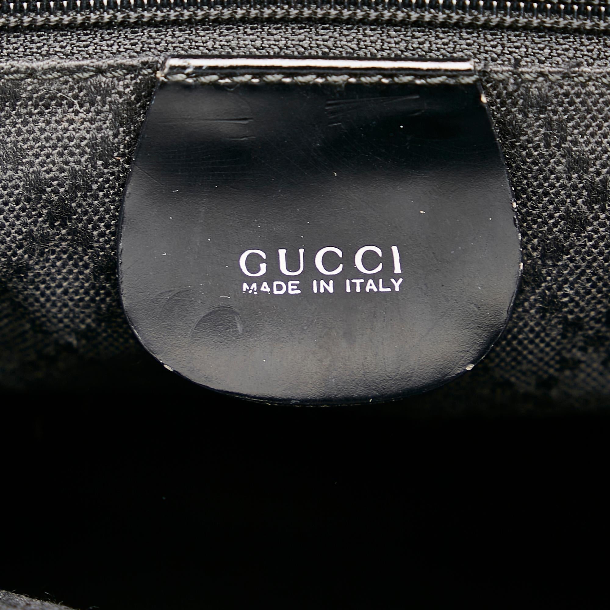 Gucci Bamboo Canvas Satchel (SHG-36575)