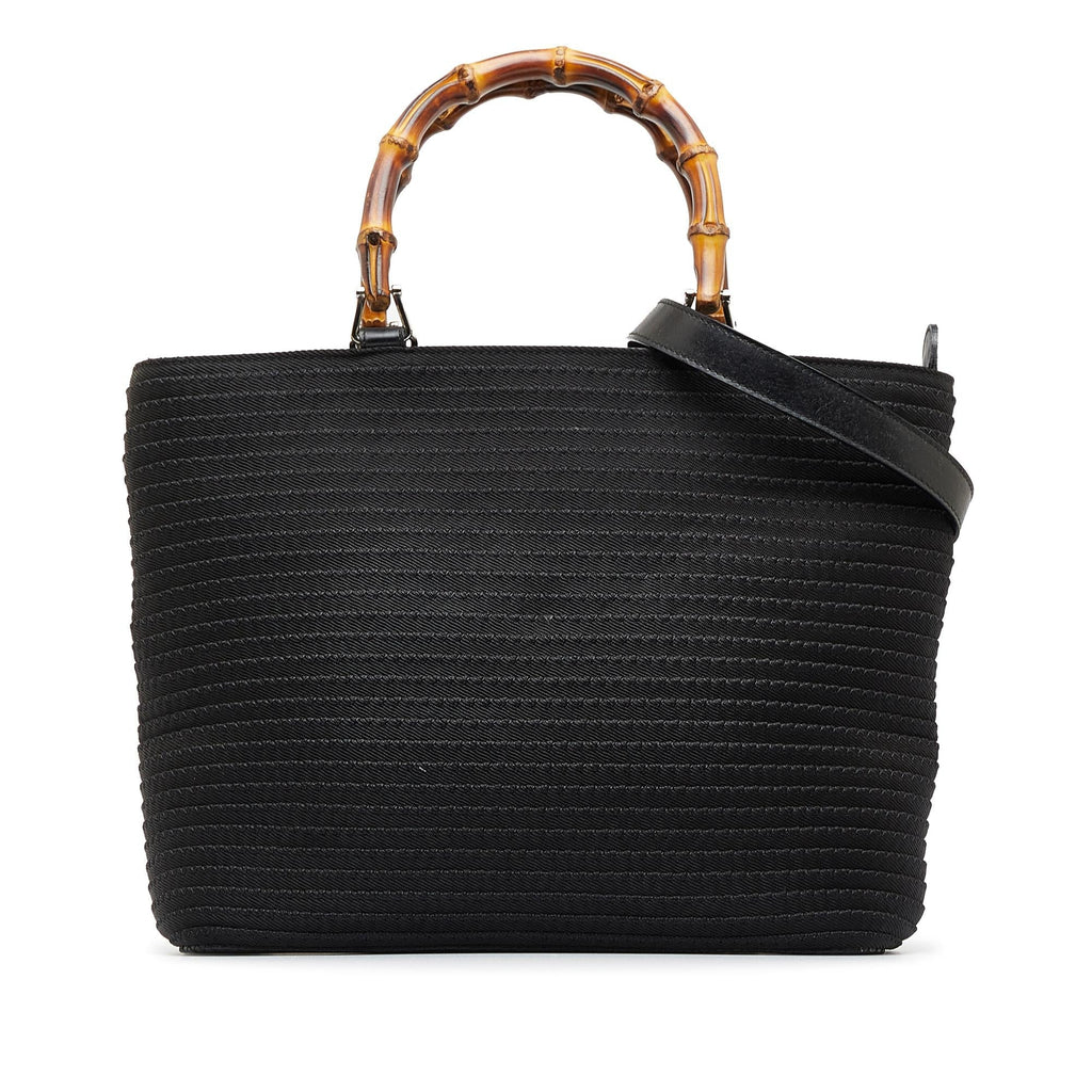 Gucci Bamboo Canvas Satchel (SHG-FgYljs)