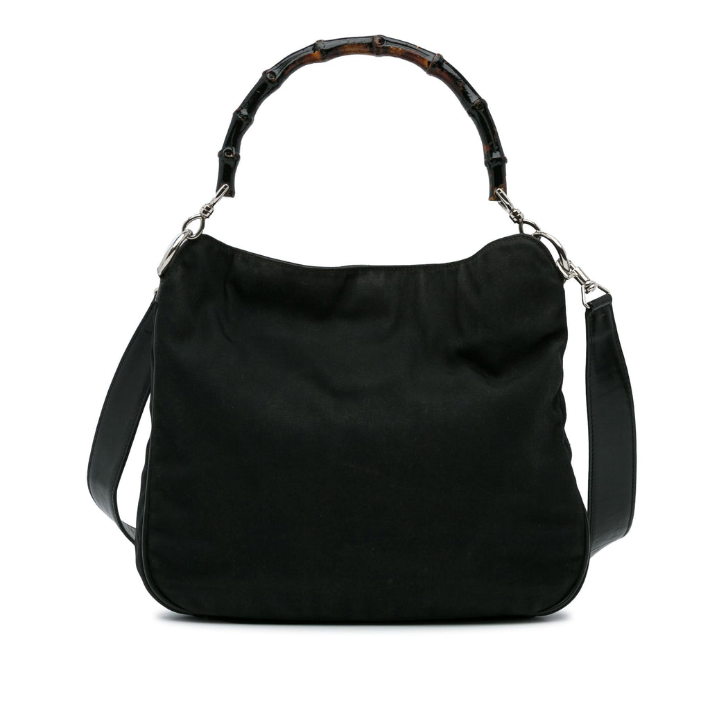 Gucci Bamboo Canvas Satchel (SHG-vwizBa)