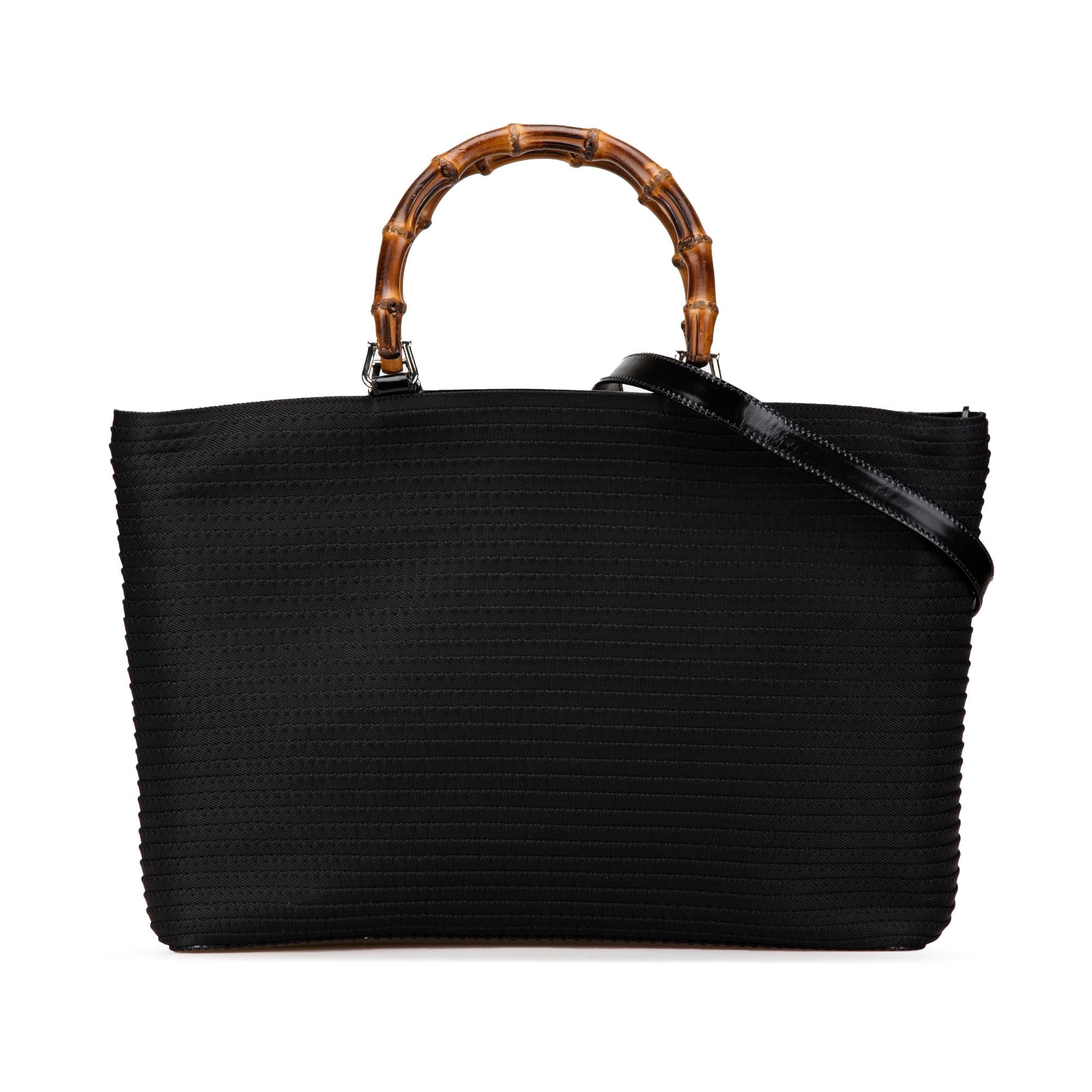 Gucci Bamboo Canvas Satchel