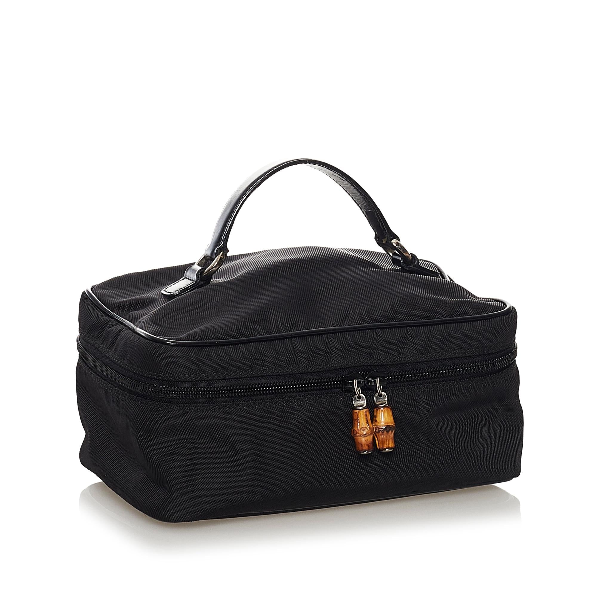 Gucci Bamboo Canvas Vanity Bag (SHG-34216)