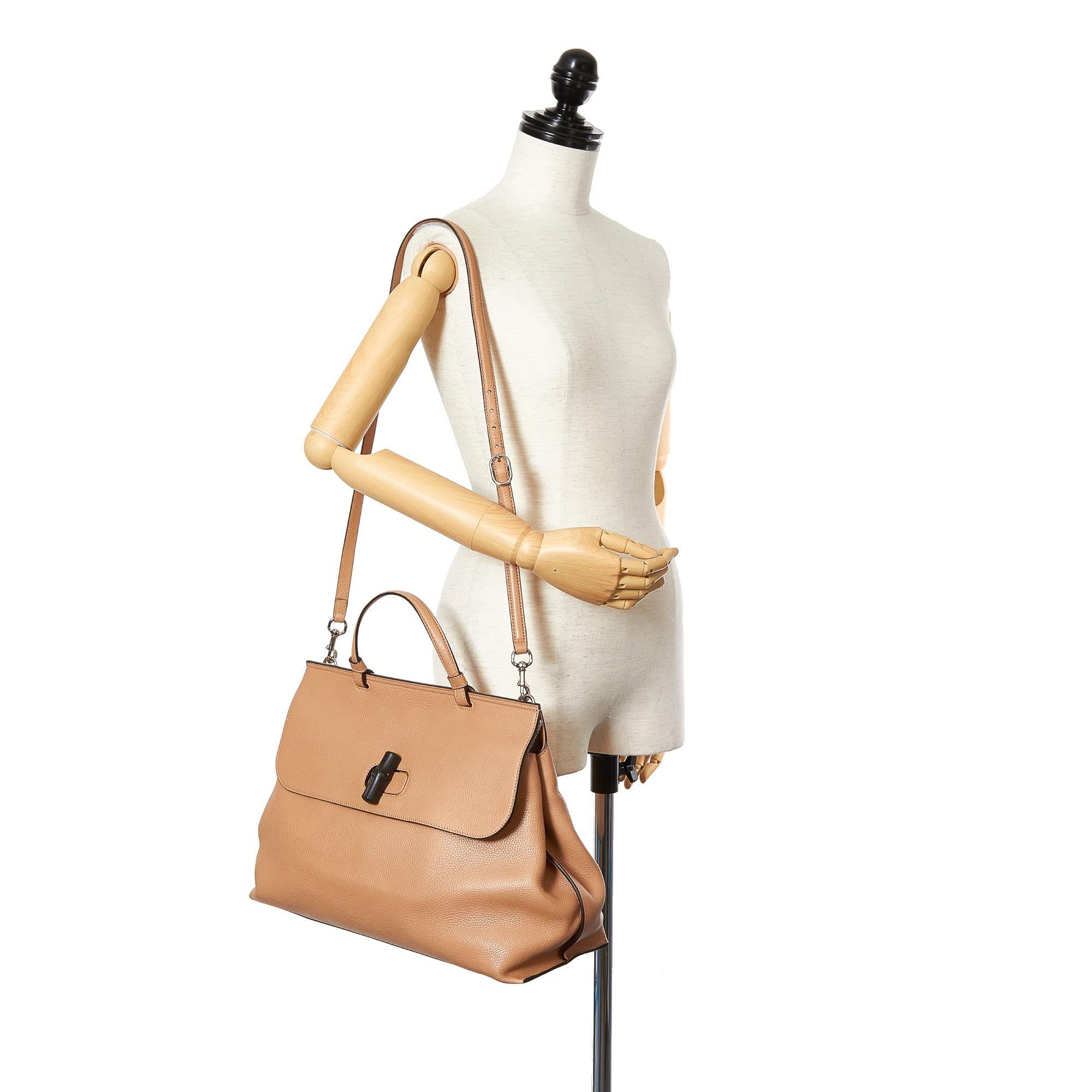 Gucci Bamboo Daily Leather Satchel (SHG-31854)