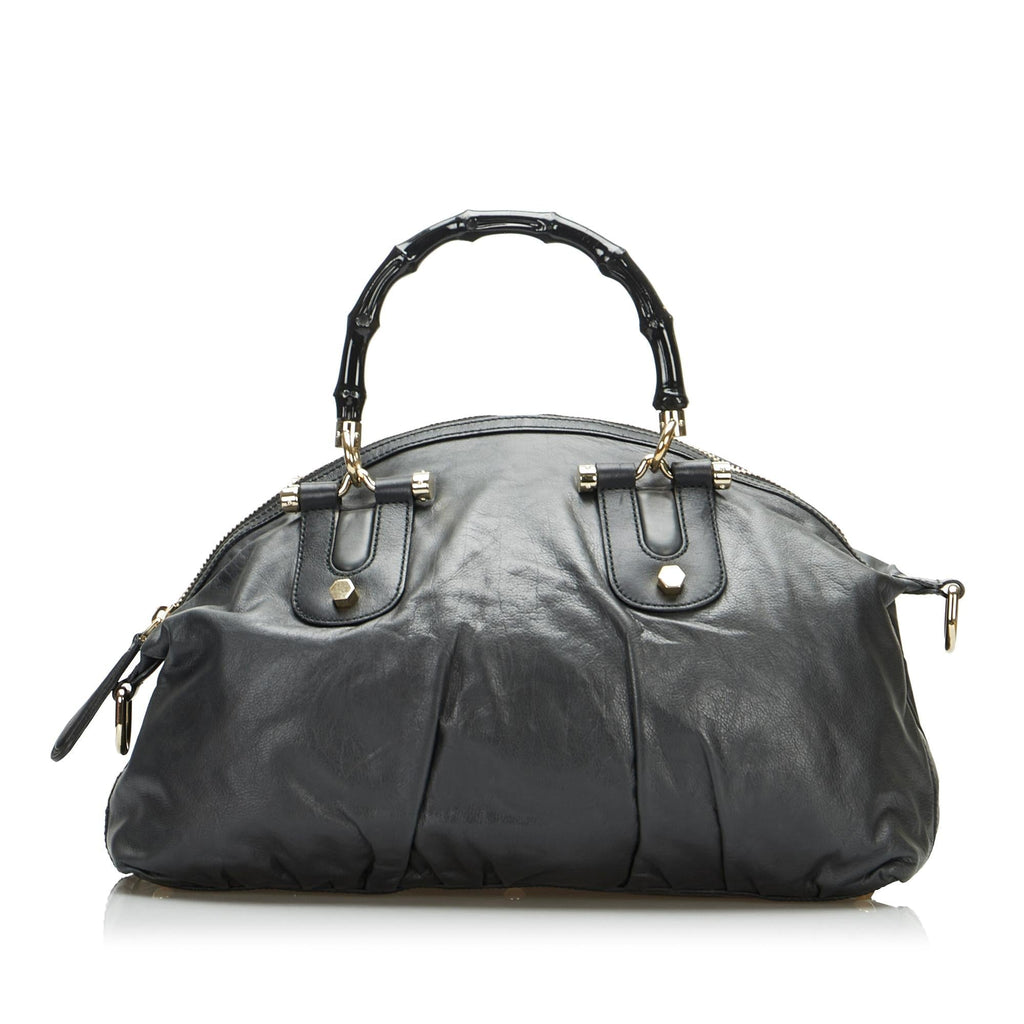Gucci Bamboo Dialux Pop Satchel (SHG-PgirdF)
