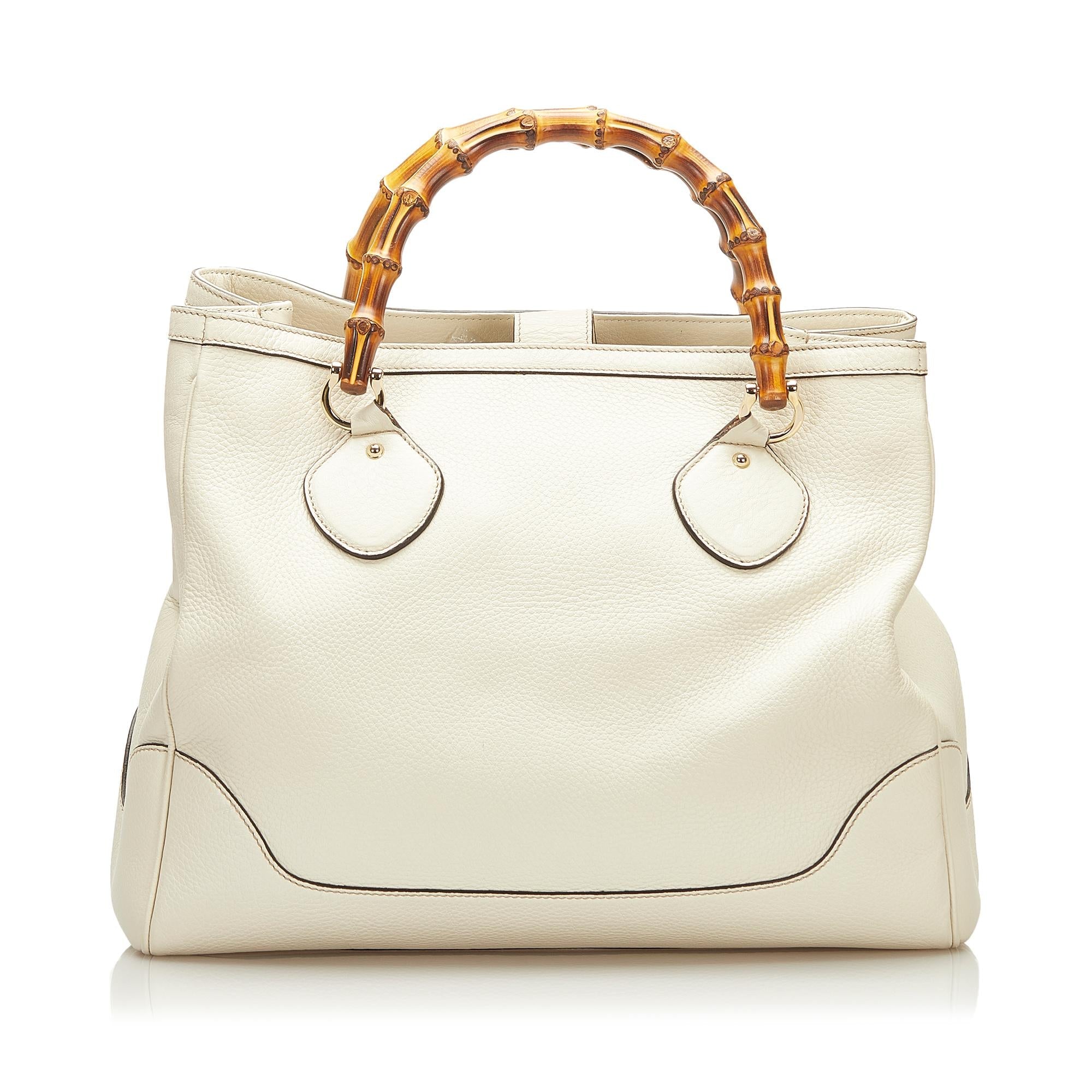 Gucci Bamboo Diana Leather Tote Bag (SHG-35437)