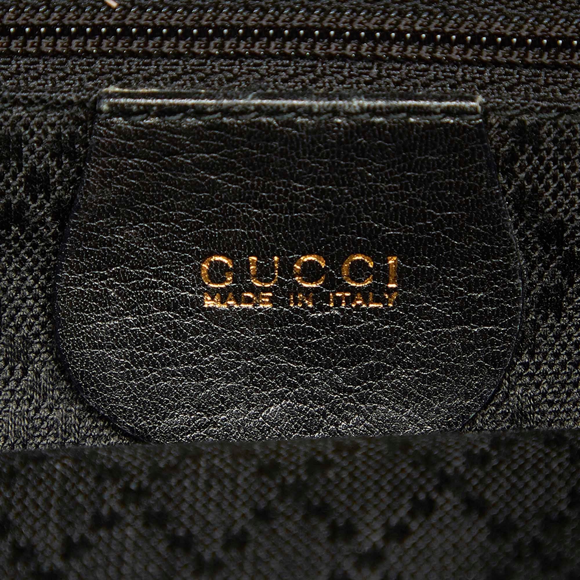 Gucci Bamboo Drawstring Leather Backpack (SHG-22299)