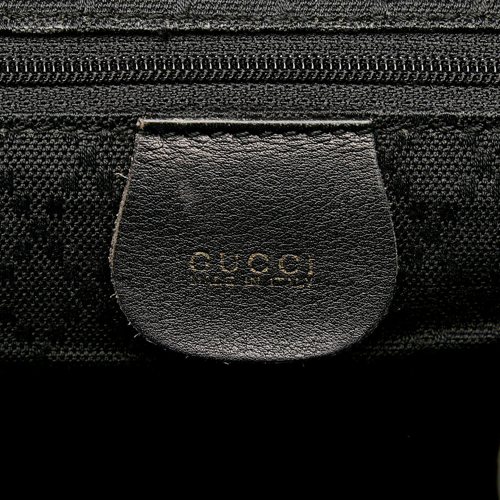 Gucci Bamboo Drawstring Leather Backpack (SHG-29212)