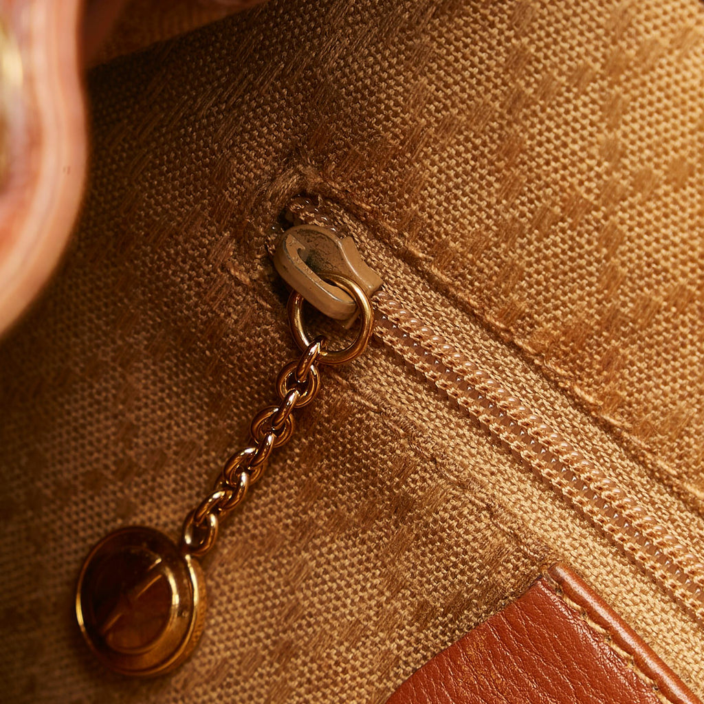 Gucci Bamboo Drawstring Leather Backpack (SHG-34099)