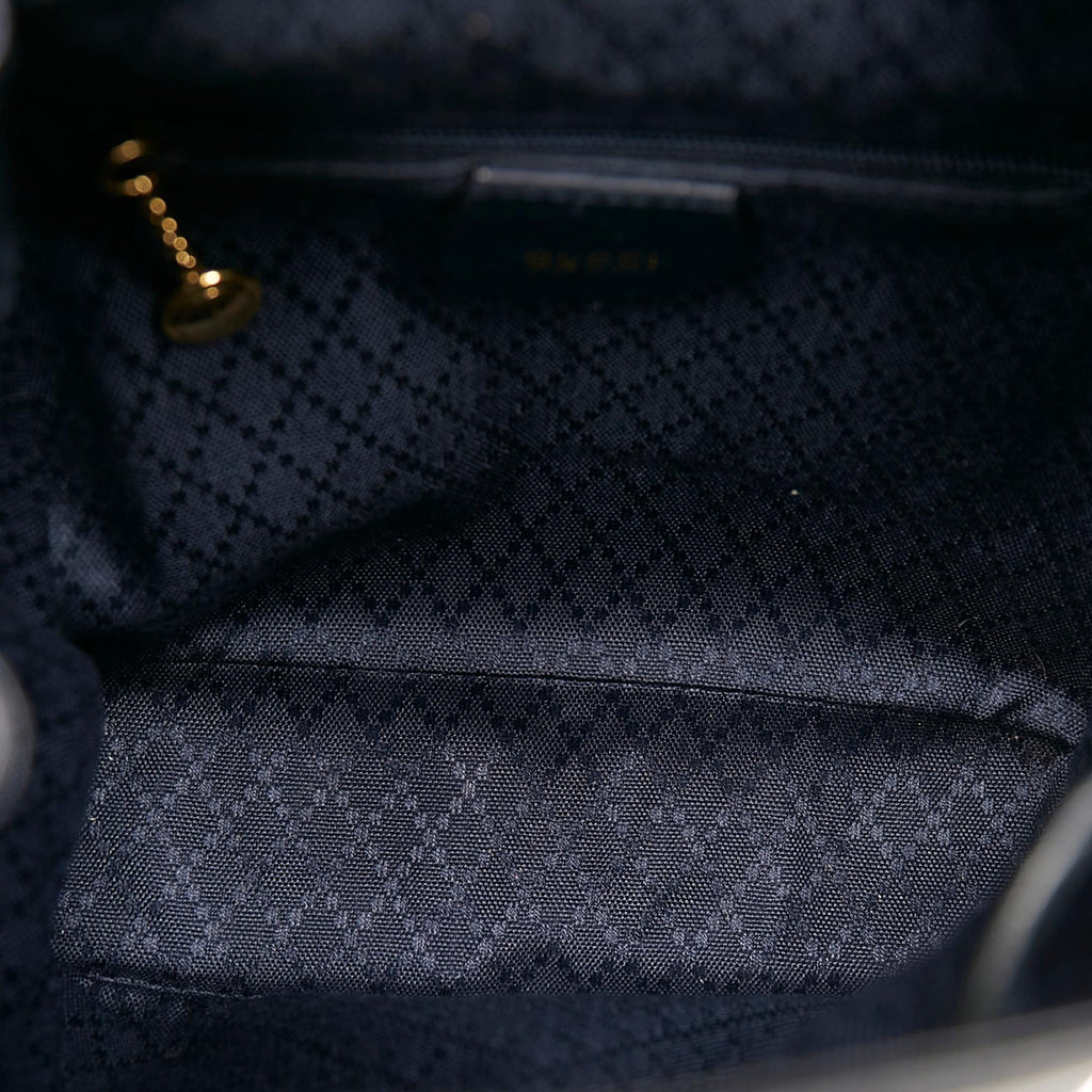Gucci Bamboo Drawstring Leather Backpack (SHG-34142)