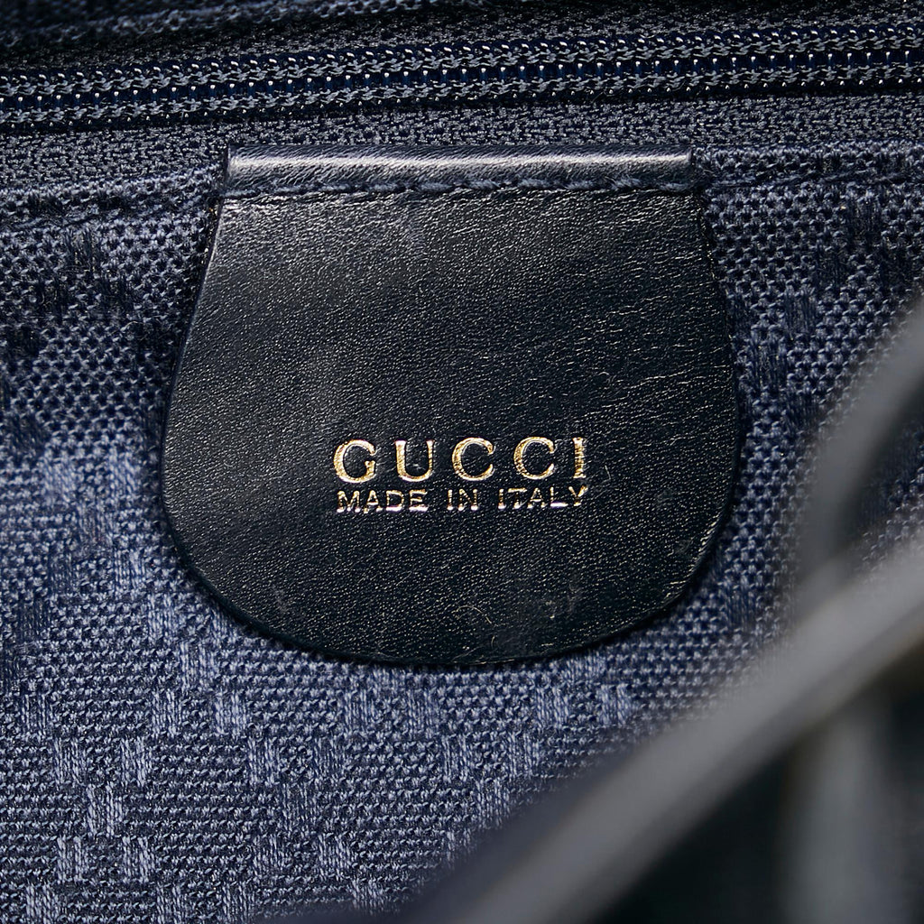 Gucci Bamboo Drawstring Leather Backpack (SHG-34142)