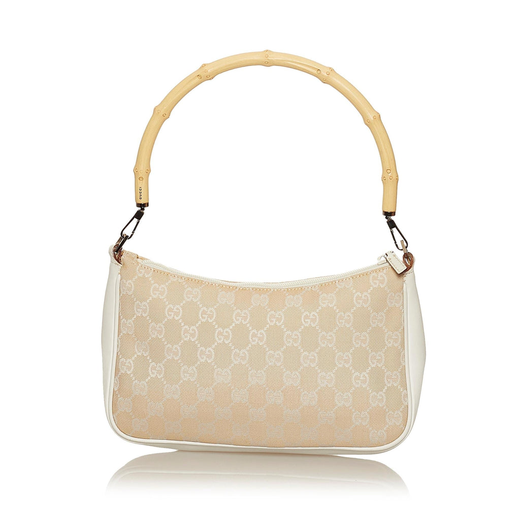 Gucci Bamboo Gucci Canvas Baguette (SHG-29302)