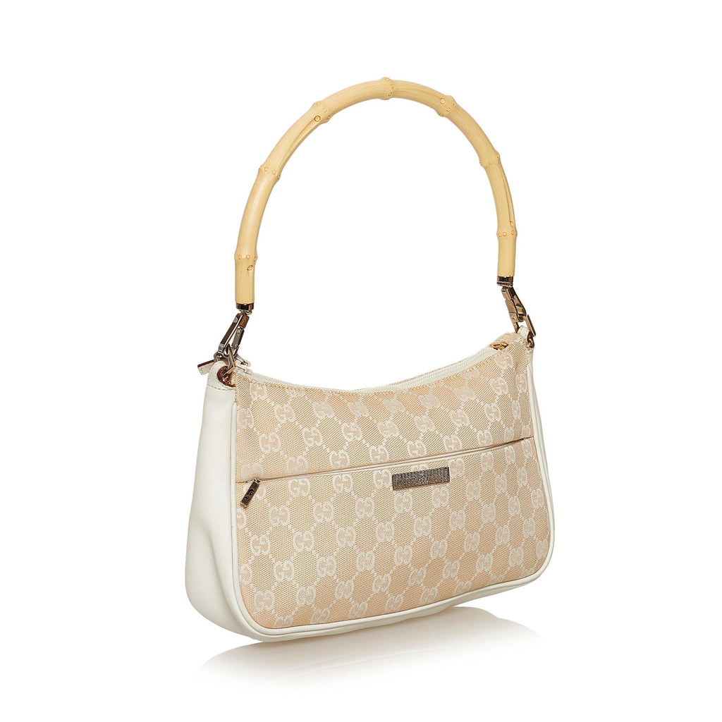 Gucci Bamboo Gucci Canvas Baguette (SHG-29302)