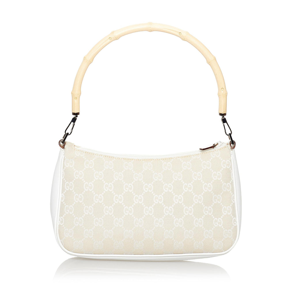 Gucci Bamboo Gucci Canvas Baguette (SHG-31081)