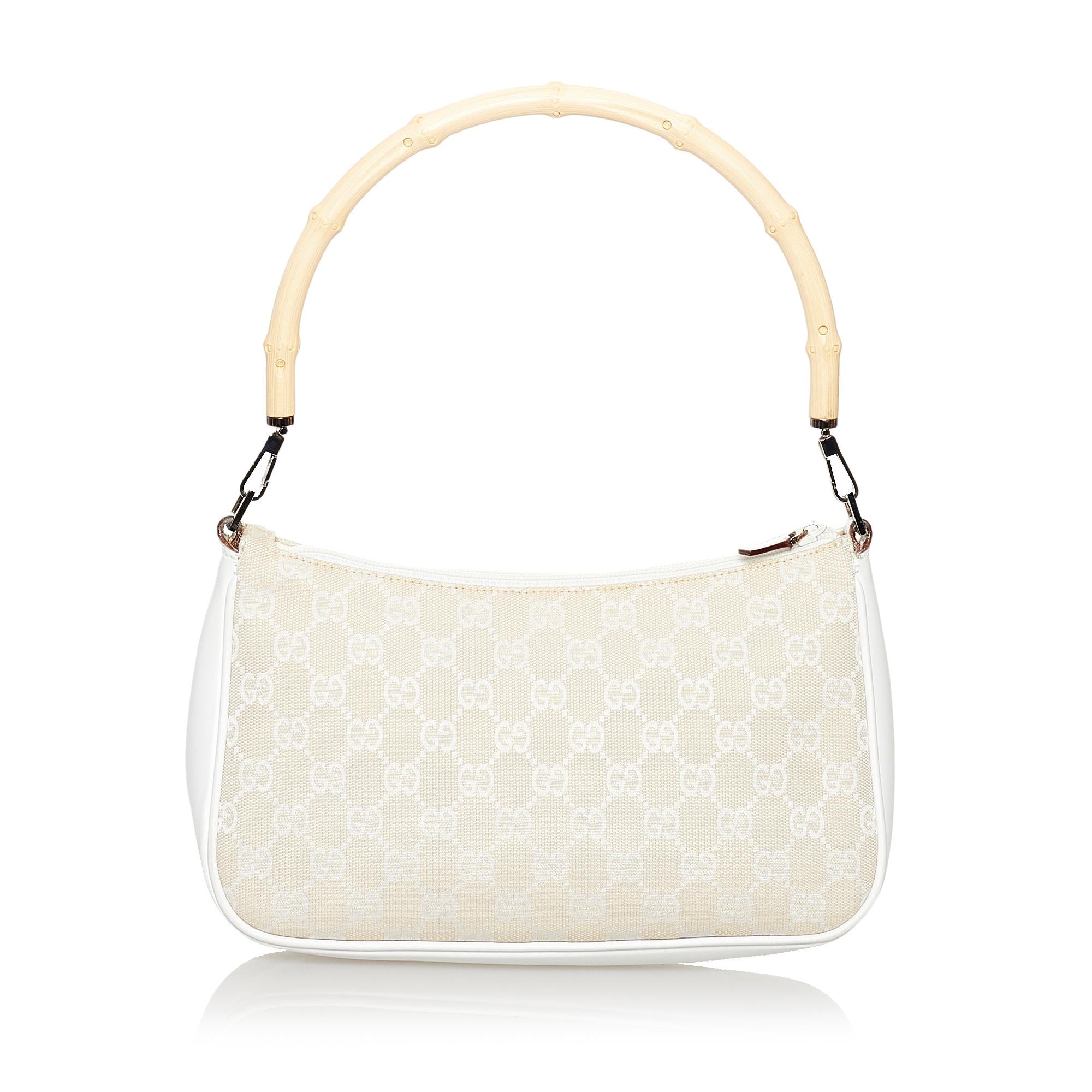 Gucci Bamboo Gucci Canvas Baguette (SHG-31081)