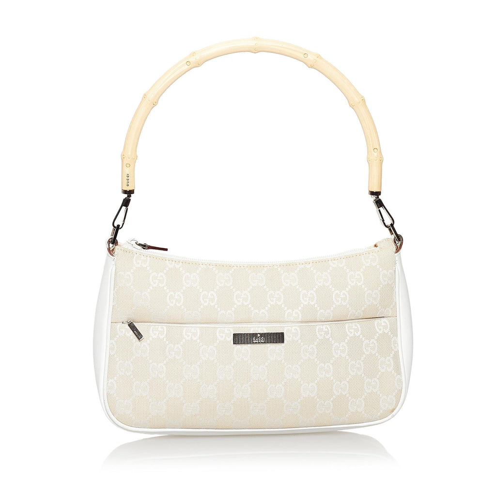 Gucci Bamboo Gucci Canvas Baguette (SHG-31081)