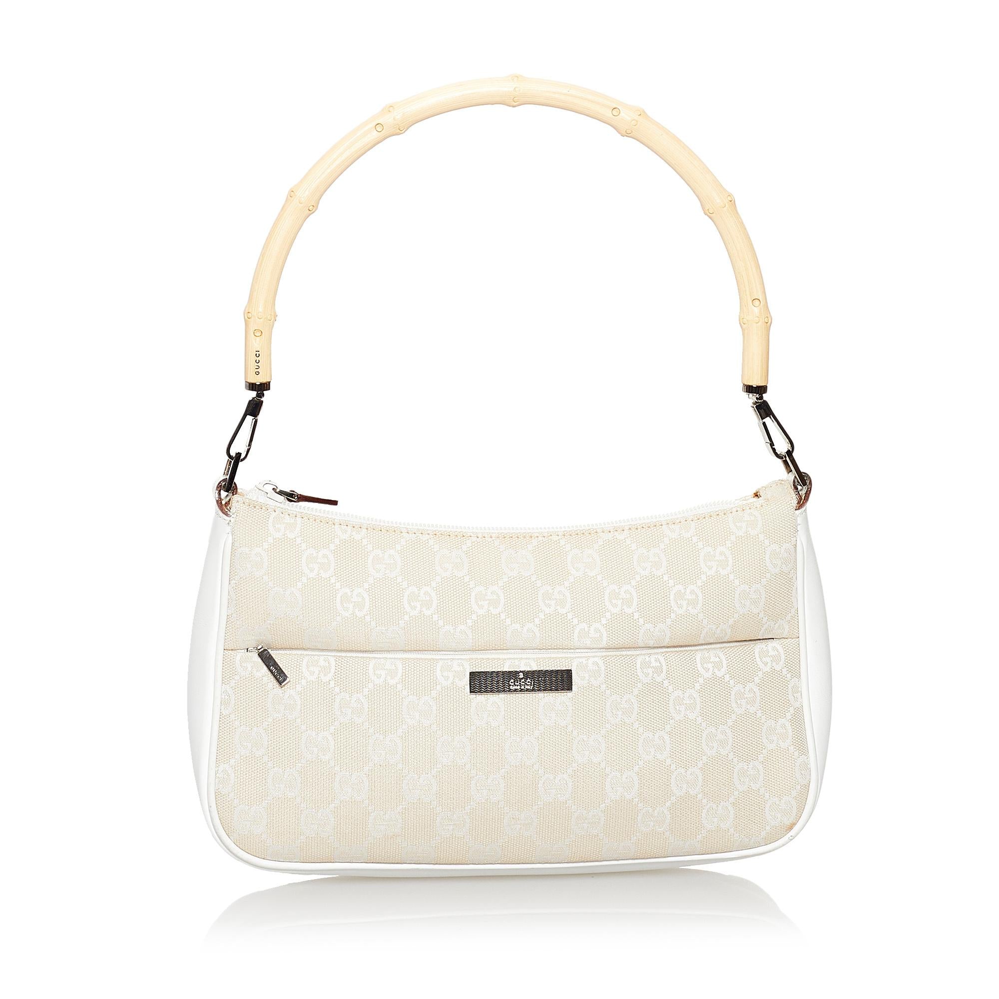 Gucci Bamboo Gucci Canvas Baguette (SHG-31081)