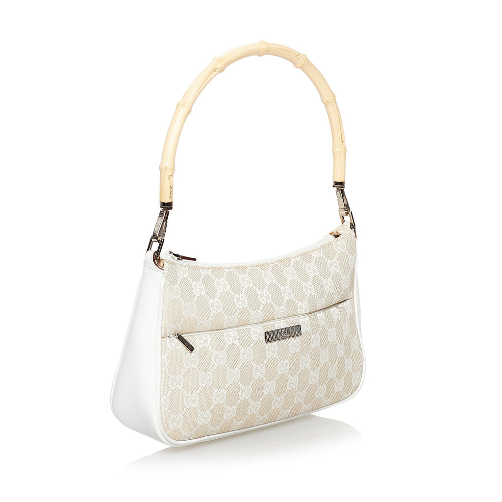 Gucci Bamboo Gucci Canvas Baguette (SHG-31081)