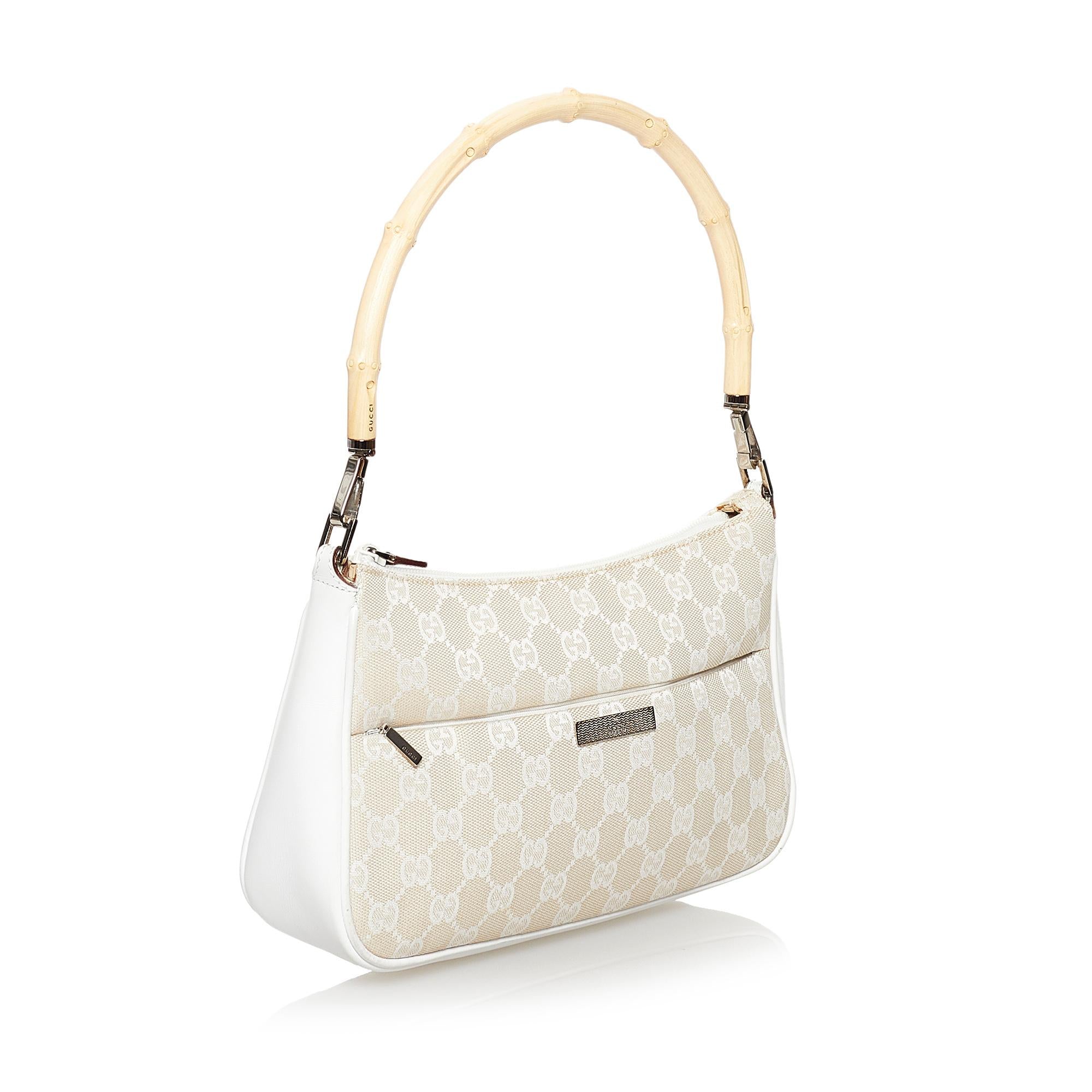 Gucci Bamboo Gucci Canvas Baguette (SHG-31081)