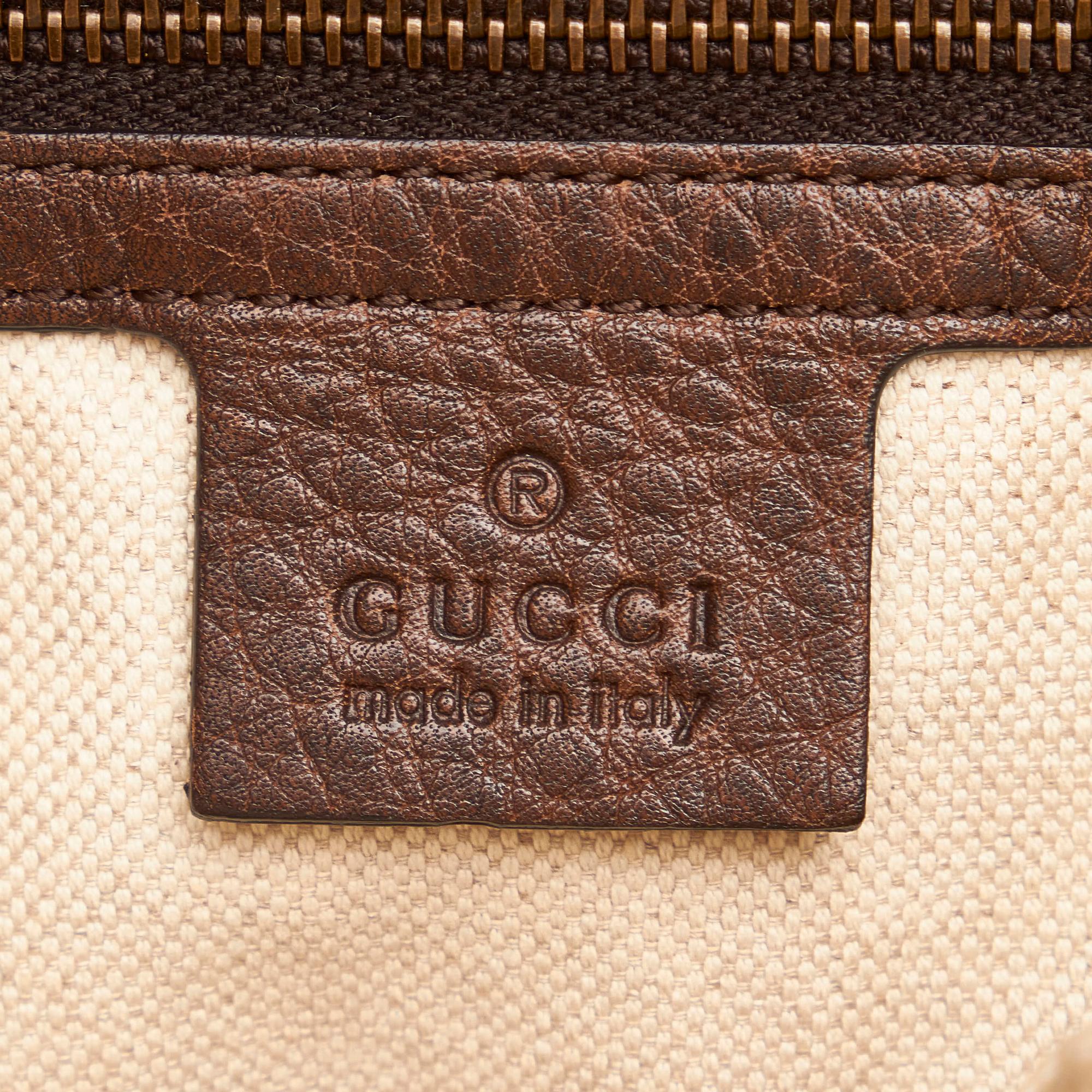 Gucci Bamboo Gucci Canvas Crafty Handbag (SHG-28907)