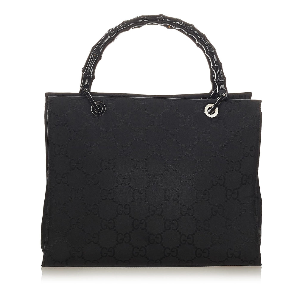 Gucci Bamboo Gucci Canvas Handbag (SHG-25300)