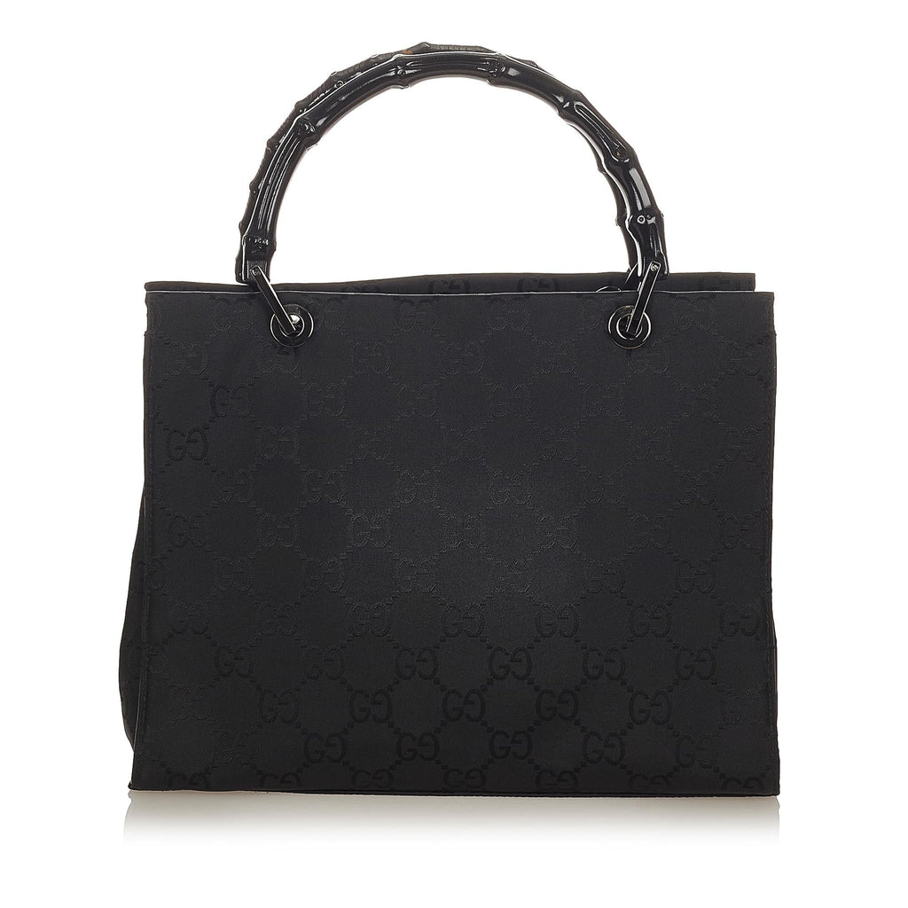 Gucci Bamboo Gucci Canvas Handbag (SHG-25300)