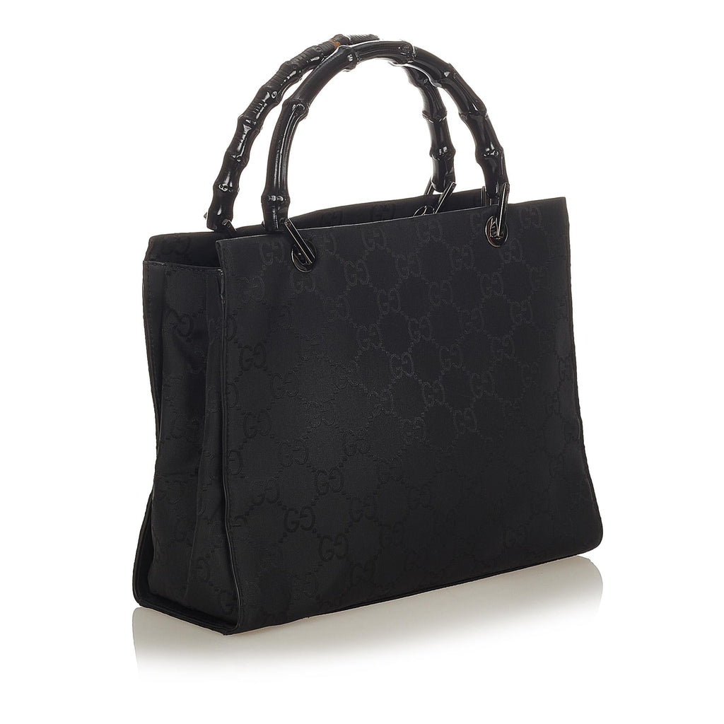 Gucci Bamboo Gucci Canvas Handbag (SHG-25300)