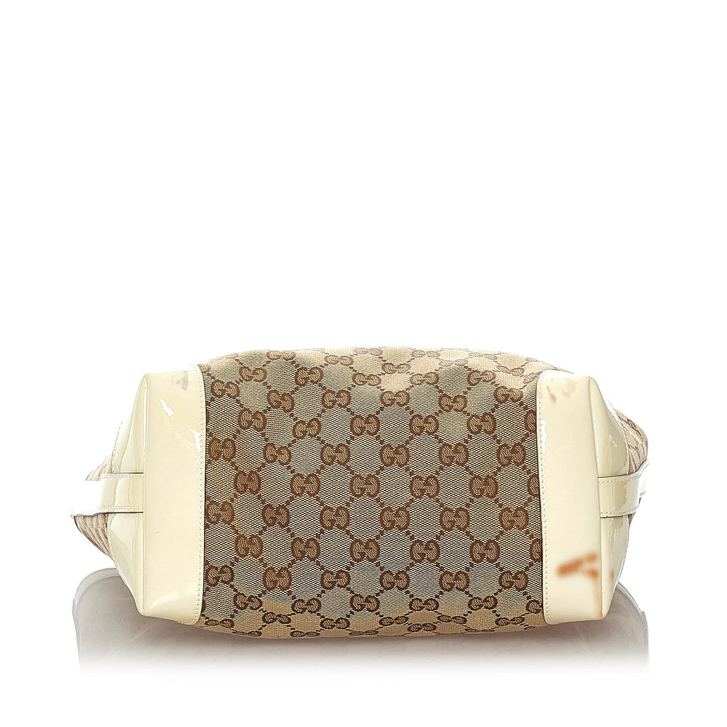 Gucci Bamboo Gucci Canvas Handbag (SHG-27277)