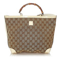 Gucci Bamboo Gucci Canvas Handbag (SHG-27277)