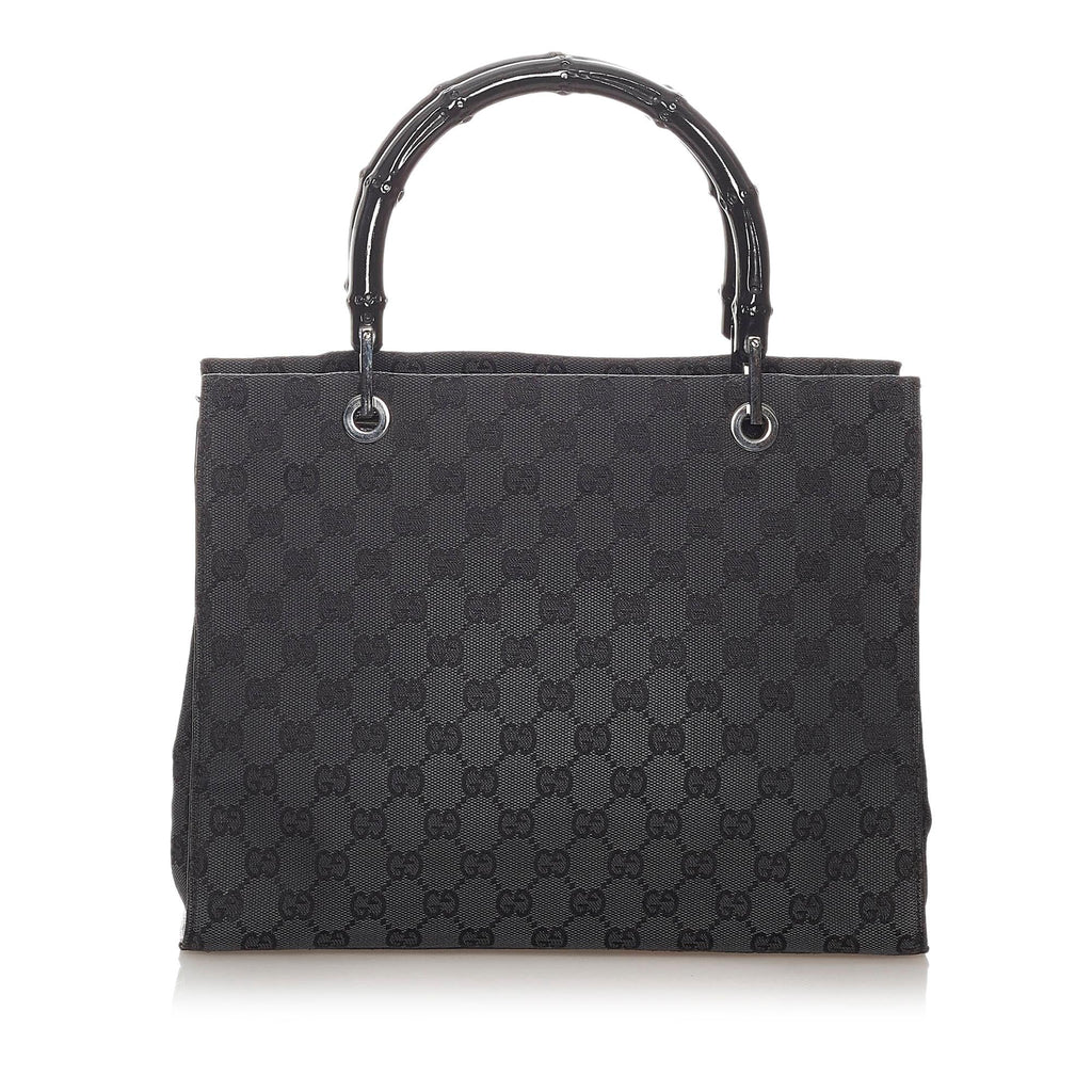 Gucci Bamboo Gucci Canvas Handbag (SHG-27813)