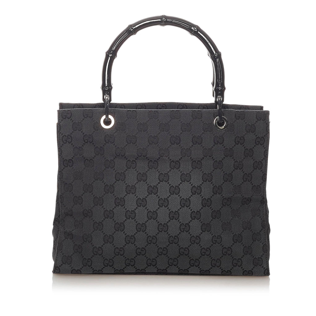 Gucci Bamboo Gucci Canvas Handbag (SHG-27813)