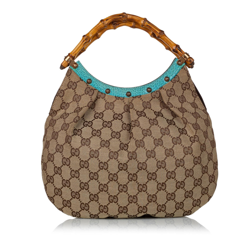 Gucci Bamboo Gucci Canvas Handbag (SHG-29250)
