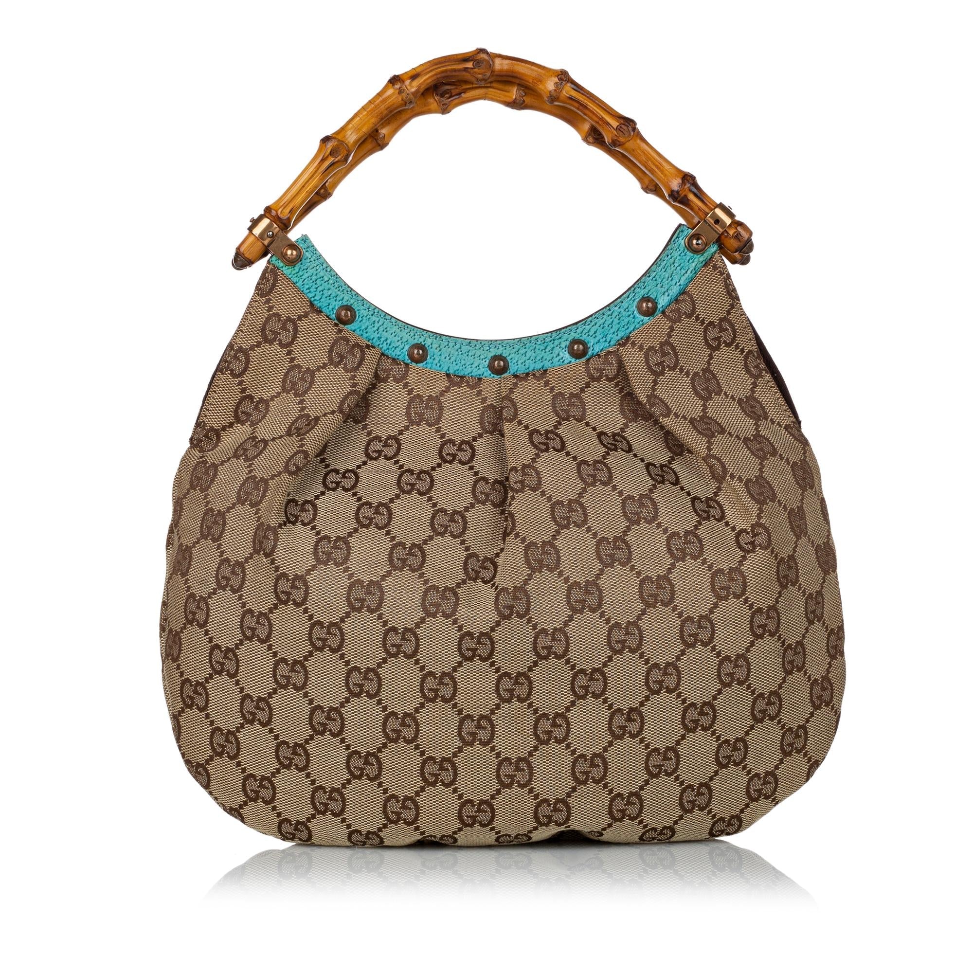 Gucci Bamboo Gucci Canvas Handbag (SHG-29250)