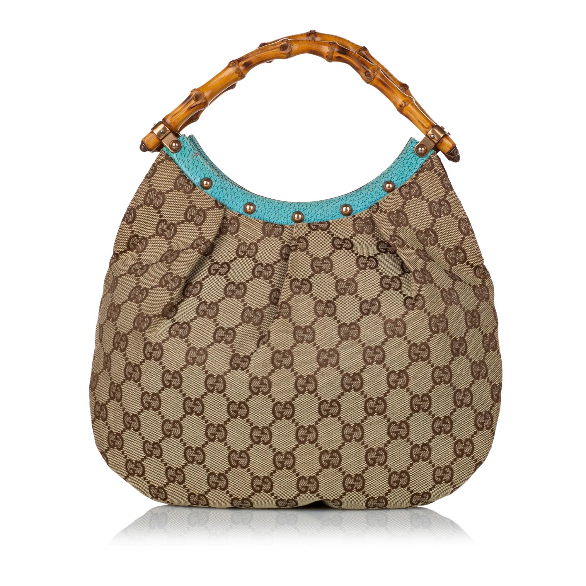 Gucci Bamboo Gucci Canvas Handbag (SHG-29250)