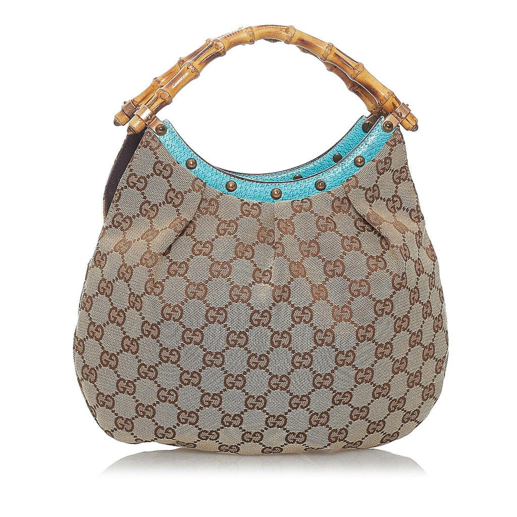 Gucci Bamboo Gucci Canvas Handbag (SHG-29468)