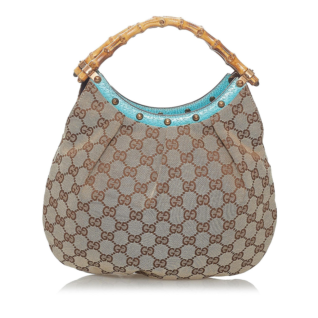Gucci Bamboo Gucci Canvas Handbag (SHG-29468)