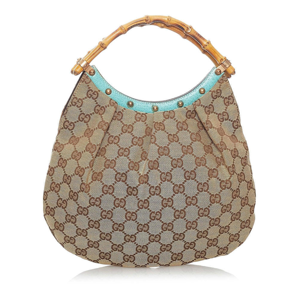 Gucci Bamboo Gucci Canvas Handbag (SHG-30313)
