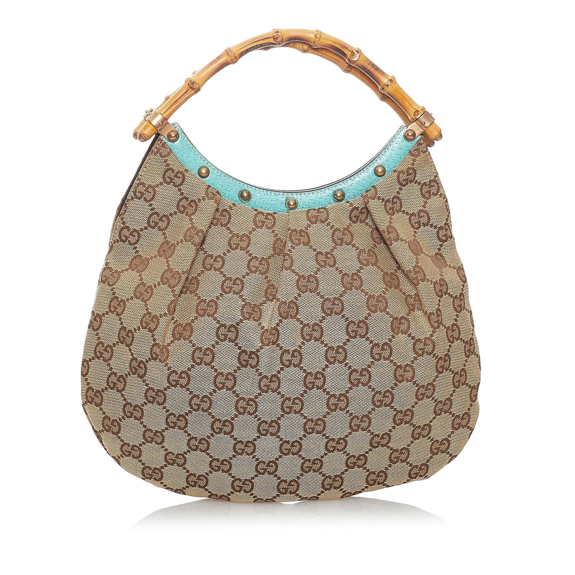 Gucci Bamboo Gucci Canvas Handbag (SHG-30313)