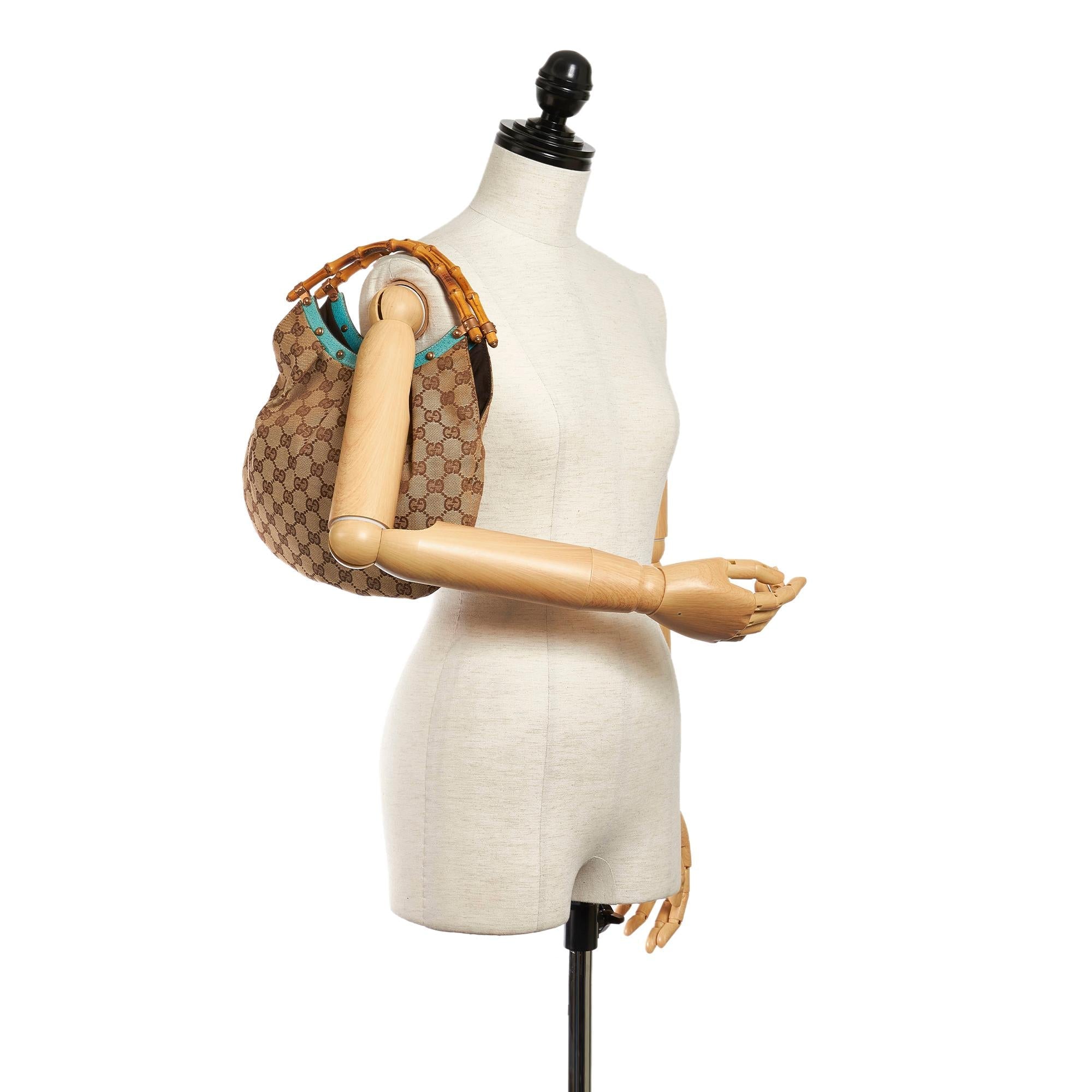 Gucci Bamboo Gucci Canvas Handbag (SHG-30313)