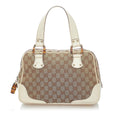 Gucci Bamboo Gucci Canvas Handbag (SHG-32941)