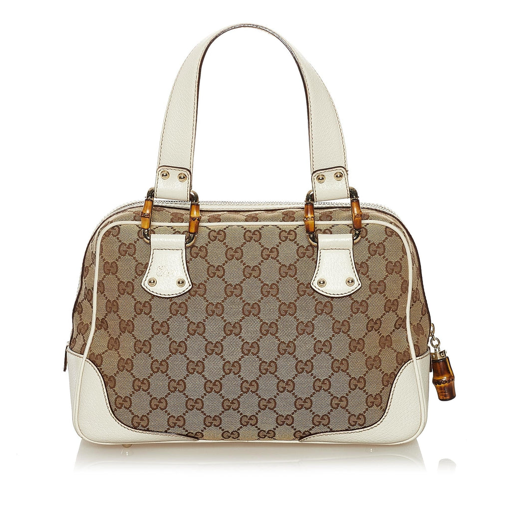 Gucci Bamboo GG Canvas Handbag (SHG-34529)