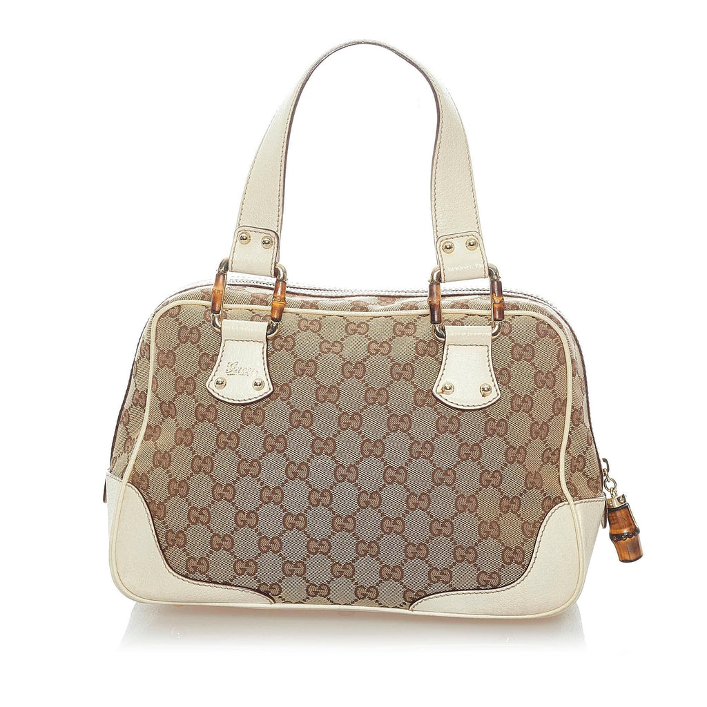 Gucci Bamboo GG Canvas Handbag (SHG-34689)