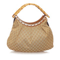 Gucci Bamboo Gucci Canvas Hobo Bag (SHG-27354)