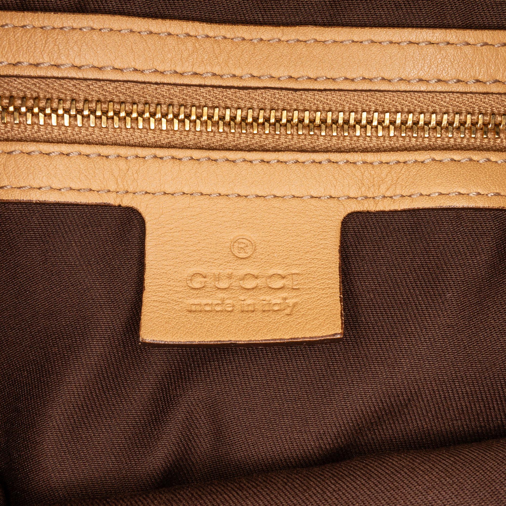 Gucci Bamboo GG Canvas Indy Hobo Bag (SHG-XsNWx4)