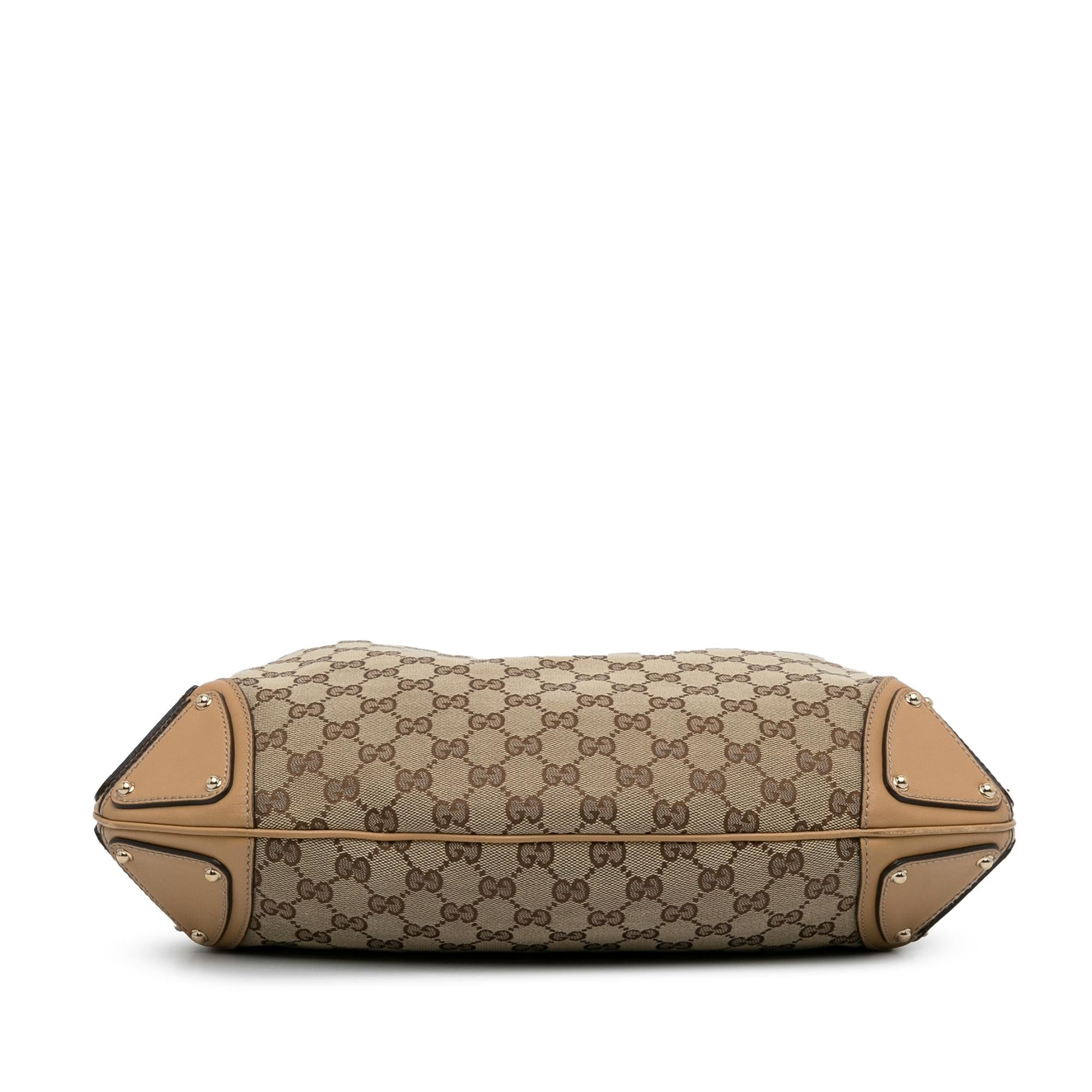 Gucci Bamboo GG Canvas Indy Hobo Bag (SHG-XsNWx4)