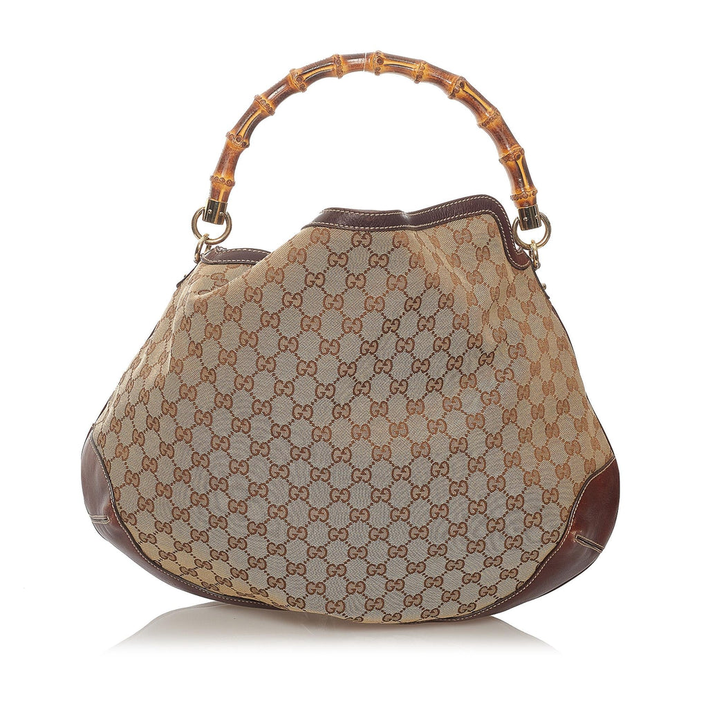 Gucci Bamboo Gucci Canvas PeGucciy Satchel (SHG-27270)