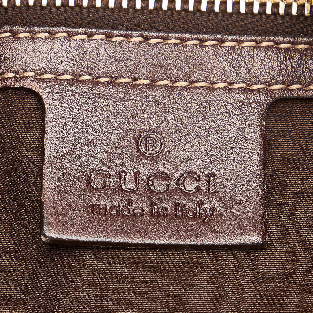 Gucci Bamboo Gucci Canvas PeGucciy Satchel (SHG-27270)