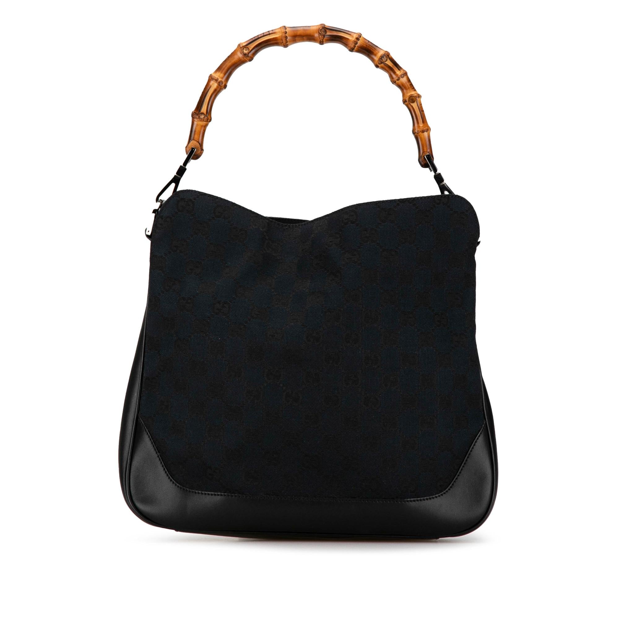 Gucci Bamboo GG Canvas Satchel (SHG-gPmmq9)