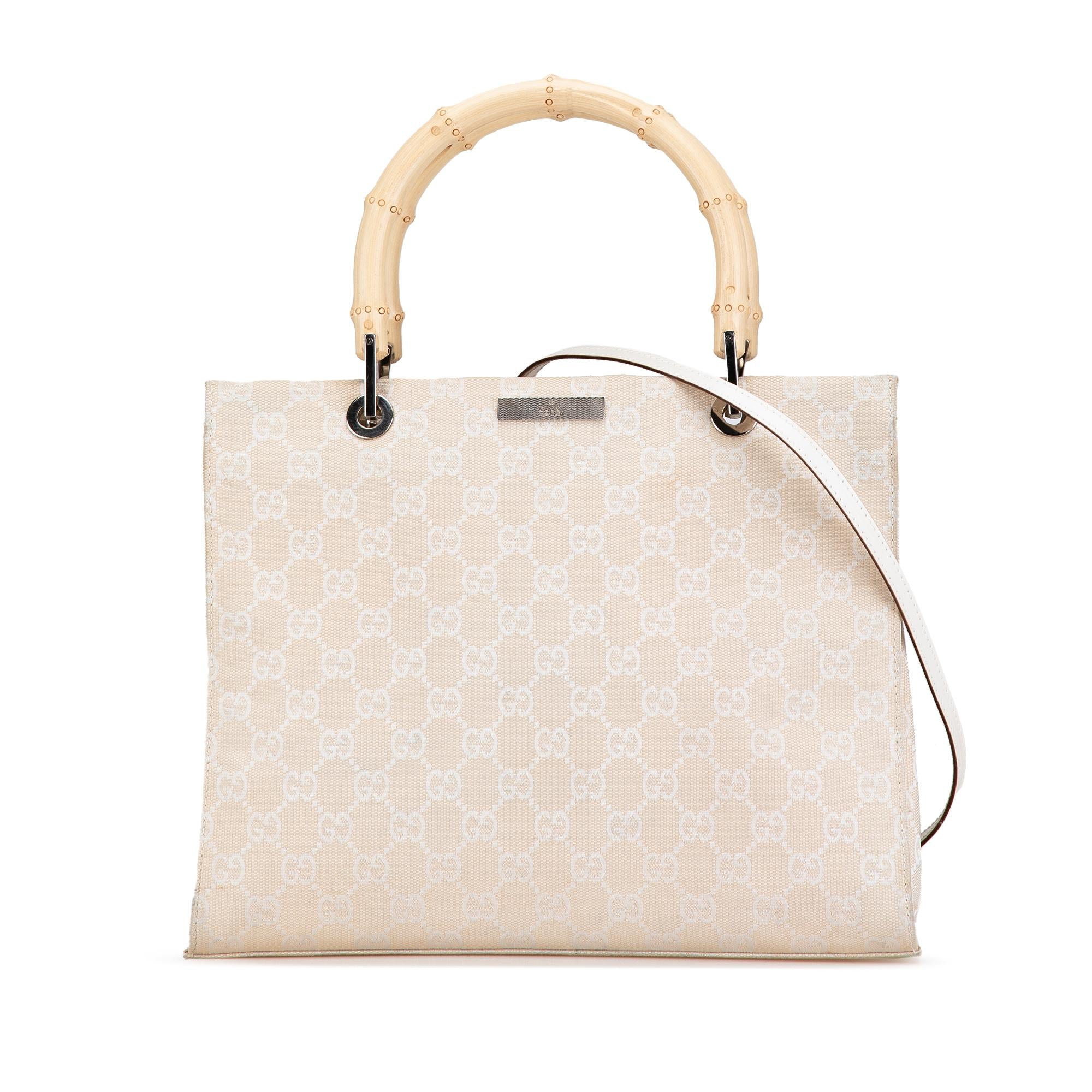 Gucci Bamboo GG Canvas Satchel (SHG-hlGu6W)